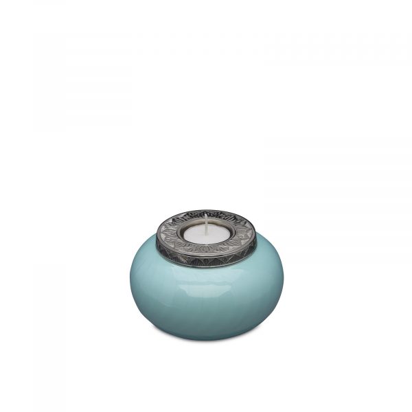 Candle Urn - Blue and Silver