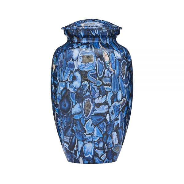 Modern Blue Opal Urn - Large