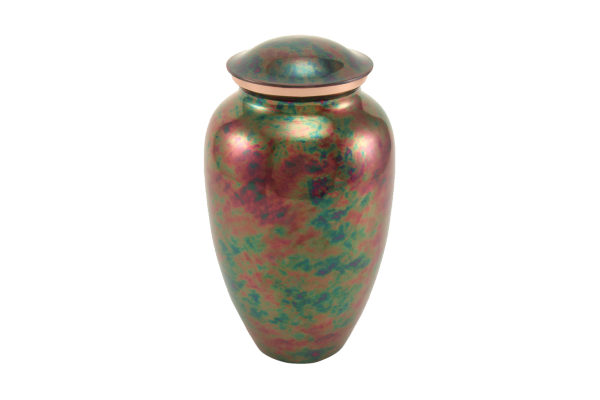 Classic Vivid Raku Urn- Large