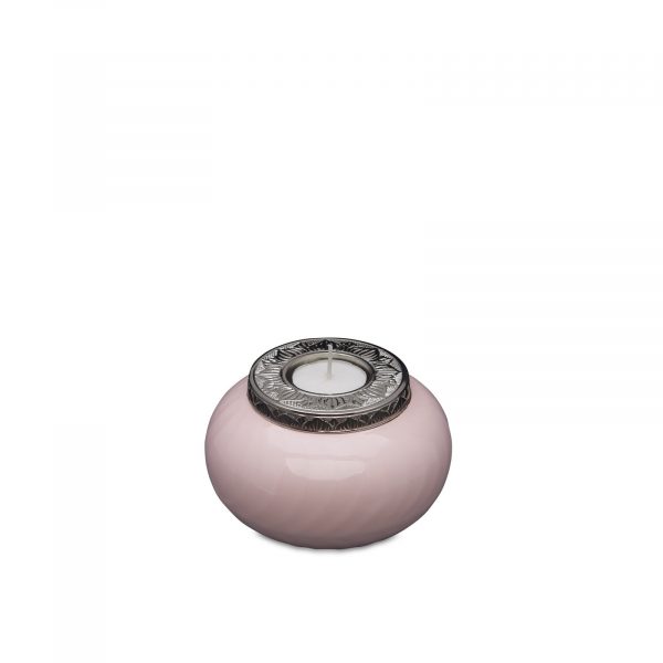 Candle Urn - Pink and Silver