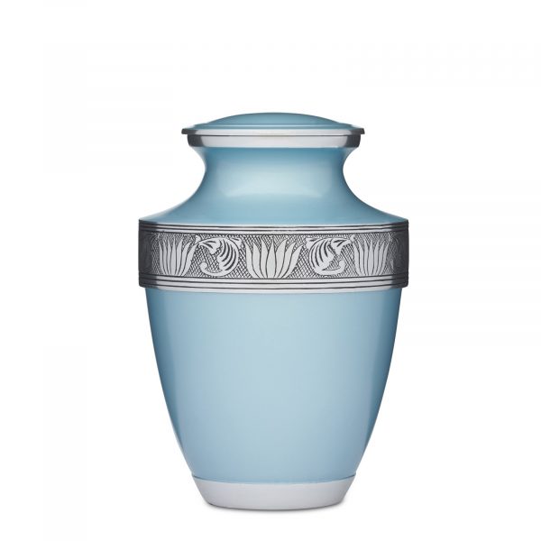 Teal Alloy Urn - Large